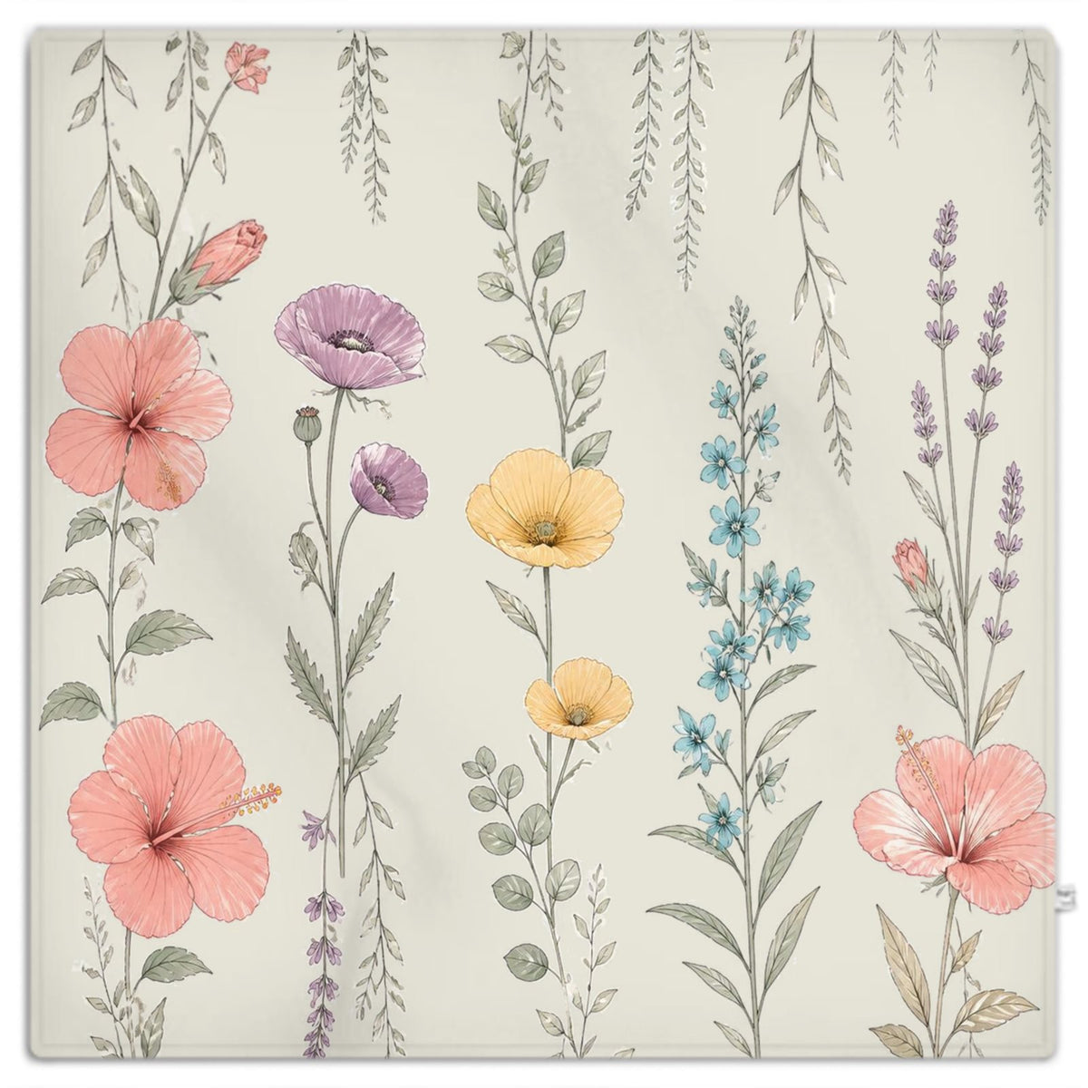 Botanica Nocturne Picnic Blanket — Sand Single-Sprig