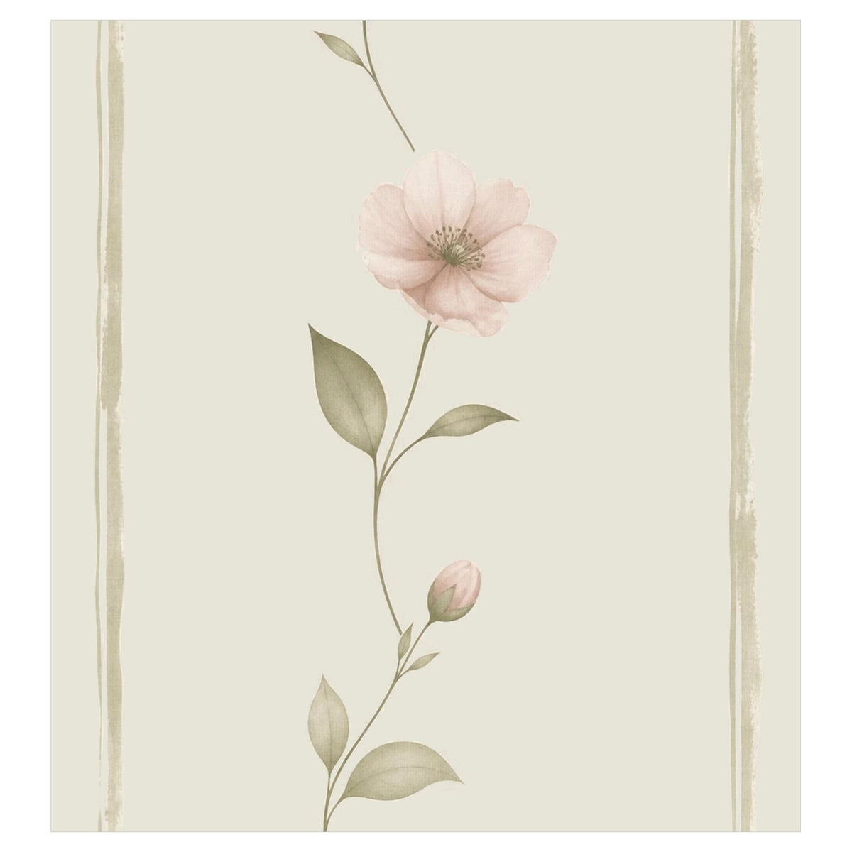 Botanica Nocturne Voile Curtains — Ivory Single-Sprig