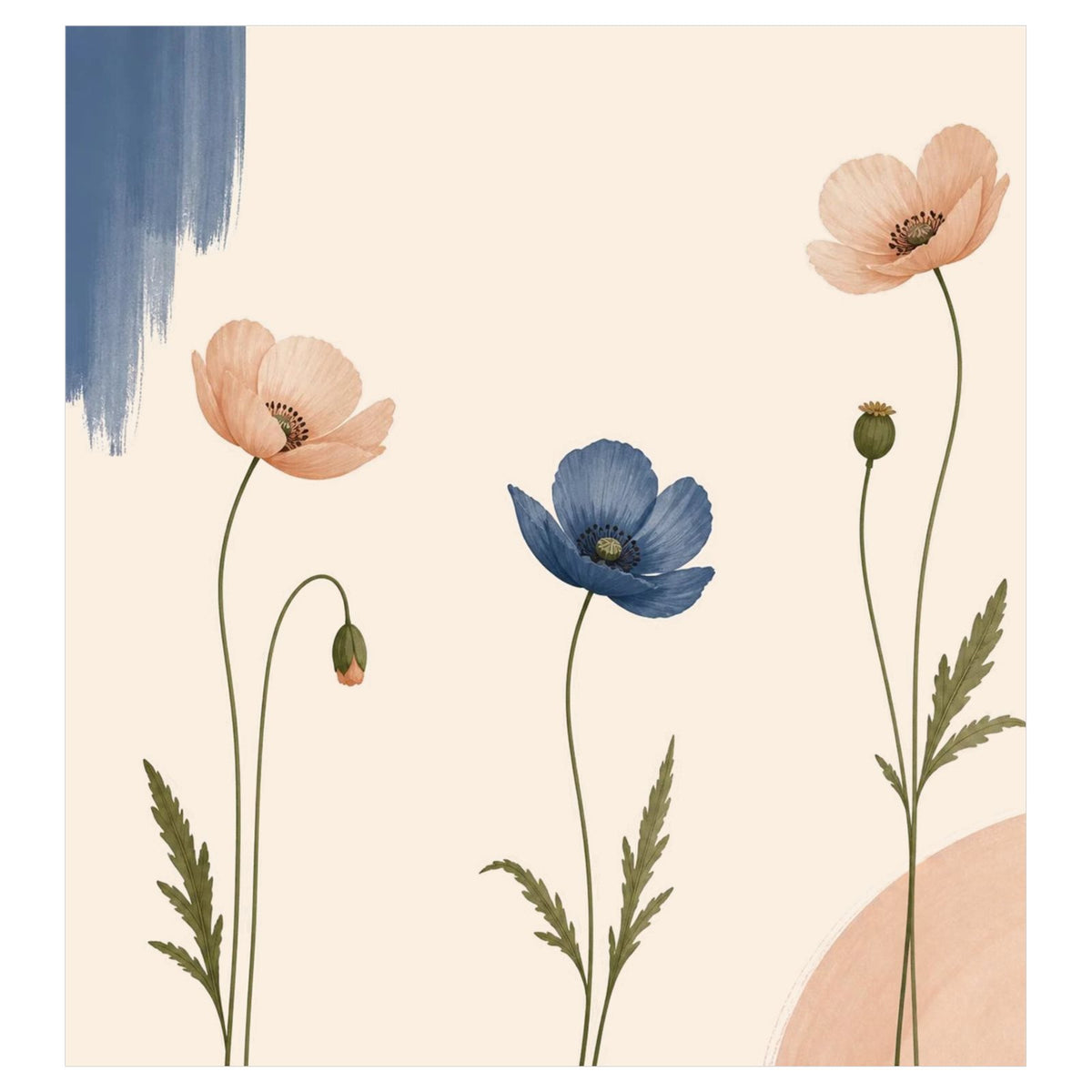 Botanica Nocturne Voile Curtains — Sand Single-Sprig